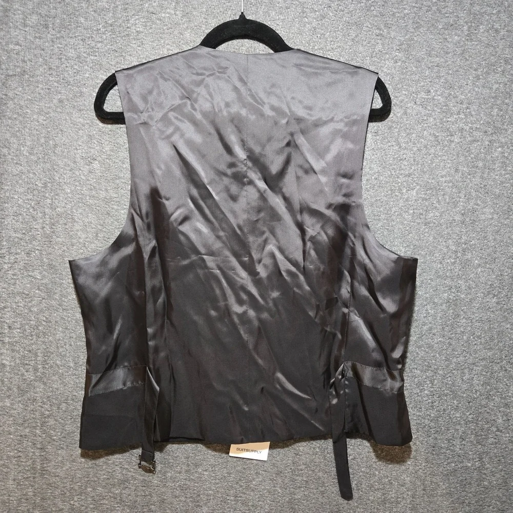 SuitSupply Black Tuxedo Waistcoat Vest 42S Pure Wool Vitale Barberis Canonico